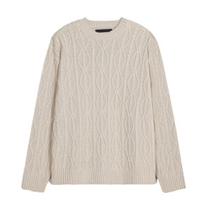 Suéter de Punto Casual para Mujer, Otoño 2026, con Logotipo Personalizado, Diseño Jacquard Gráfico, Cierre de Cremallera y Cuello Redondo con Botones - Product Image 2