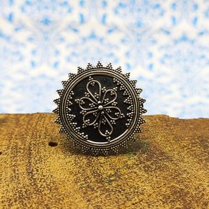 Anillo de Plata de Ley 925 hecho a mano, anillo de plata bohemio, artículo de regalo de la familia real Tribal, joyería, anillo ajustable oxidado, compra a granel - Product Image 1