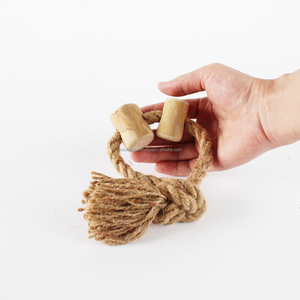Vietnam Manufacturer Coffee Wood Circle Tug Dog Toys Wholesale, Natural Tug Toy Supports Teeth Cleaning And Interactive Play - Product Image 4