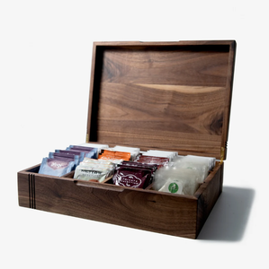 Scatola da tè in <span class=keywords><strong>legno</strong></span> rustico personalizzata <span class=keywords><strong>nome</strong></span> inciso e finitura Vintage - Product Image 2