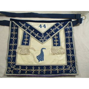 Kit de delantal Master Mason de cuero genuino con insignia plateada Lodge - Product Image 6