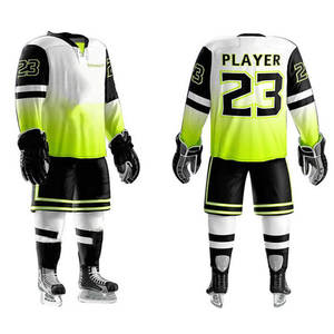 ชุดยูนิฟอร์มฮอกกี้น้ำแข็งสำหรับทีมชาย ประกอบด้วยเสื้อและกางเกง พร้อมตัวเลือกหมายเลขและโลโก้แบบกำหนดเอง - Product Image 1