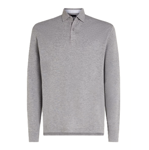 เสื้อโปโลแขนยาวสำหรับผู้ชายคอเสื้อสองชั้น - Product Image 3