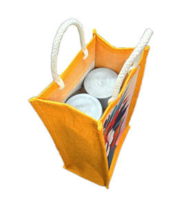 Bolsa de Mano de Yute 100% Natural con Estampado Digital, Ligera y Reutilizable para Compras, Oficina, Uso en Exteriores, para Regalos - Product Image 3