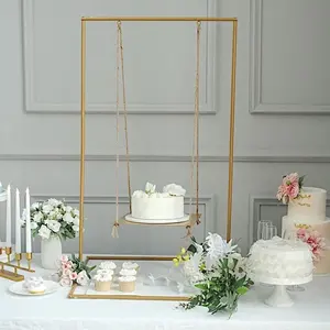 Stan kue buatan tangan logam kualitas terbaik untuk dekorasi pernikahan bentuk kustom Tersedia Ukuran reguler