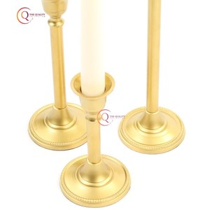 Top vente fait à la main dessus de table décoratif unique bougeoir plus récent ensemble de conception de 3 bocaux de bougie d'intérieur plaqués or en inde - Product Image 6