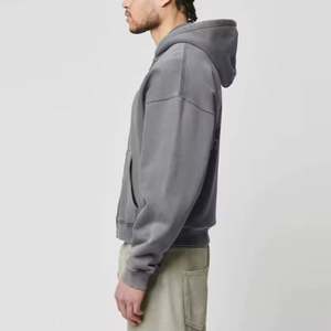 Custom Embroidery Design Heavyweight Reversible Bomber Winter Warm <b>Long</b> Sleeve Men's <b>Oversized</b> Acid Washed Zip up <b>Hoodie</b> - Product Image 3