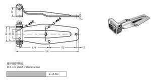 304 स्टेनलेस स्टील समायोज्य भारी शुल्क रियर डोर हिंग 180 डिग्री नरम बंद करने वाले बाहरी ट्रक कंटेनर रेफ्रिजरेटर वैन - Product Image 6
