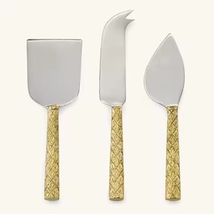 Stainless Steel Cheese Server Set Gold Finish Stainless Steel Handle for Dining <b>Table</b> Cheese Knives Butter Spreader-<b>Dishwasher</b> - Product Image 4