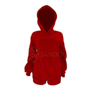 Conjunto de sudadera con capucha de algodón y poliéster para mujer, conjunto de Sudadera con capucha de secado rápido para mujer, conjunto de Sudadera con capucha de manga larga para mujer a la venta - Product Image 6