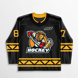 Jersey de Hockey sobre Hielo Personalizado con Gráfico de Mascota de León y Águila, Uniforme de Equipo, Nombre y Número del Jugador Personalizados, Cosido, de Alto Rendimiento - Product Image 2