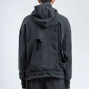 Belle tenue haute Vintage hommes à capuche basique coton mélangé incroyable qualité Pakistan fabricant à capuche en détresse - Product Image 3