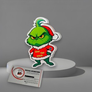 Tuiles magnétiques pour cils en acrylique en forme de cœur, avec logo personnalisé, écologiques, de haute qualité, motif Grinch de Noël, diamant floral - Product Image 4