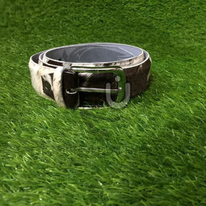 Ceinture en cuir de vache à poils naturels, boucle en alliage, fabrication artisanale |   Ceinture décontractée de qualité supérieure durable à imprimé animal, largeur 3,5 cm - Product Image 5