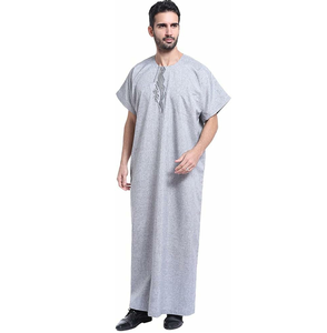Caftan pour hommes à la mode Jubbah arabe Qatar Thobes robe saoudienne Thobes musulman vêtements traditionnels - Product Image 2