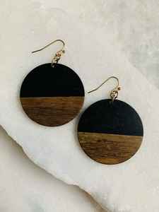 Pendientes colgantes de madera y resina con estilo de alta calidad, tarifa mayorista de moda para bodas - Product Image 5