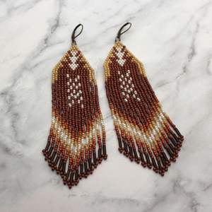 Pendientes de cuentas de semillas de cristal tejidos a mano informales diarios, joyería de estilo bohemio con borla larga para mujer - Product Image 5