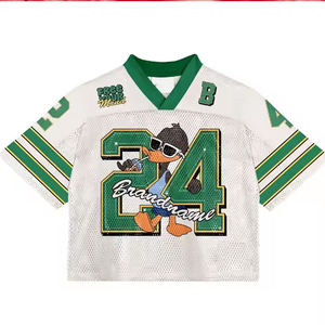 Maillot de football Boxy en maille pour hommes, haut de football respirant, impression numérique personnalisée en tissu polyester, ensembles élégants et respirants - Product Image 5