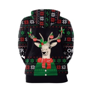 Ready to Ship <b>Christmas</b> Print Couple Pullover Sweater Stock of Women and Men Deer Digital Printed Couple <b>Hoodies</b> - Product Image 6