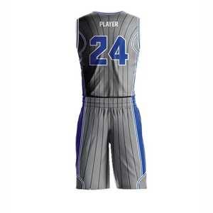 Ensemble d'uniformes de basketball unisexe en polyester 100 % de haute qualité au design unique, respirant, à séchage rapide, personnalisable avec le nom de l'équipe pour le sport - Product Image 4