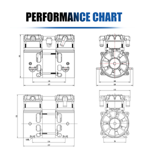 Đầu máy nén khí không dầu siêu yên tĩnh chất lượng cao 47L/phút 220W, đầu bơm máy nén khí 110V/220V, giá cả - Product Image 4
