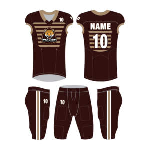 ชุดอเมริกันฟุตบอลแบบใหม่พร้อมโลโก้สั่งทำ ผ้าโพลีเอสเตอร์ 100% ระบายอากาศได้ดี ชุดแบบสั่งทำราคาถูก คุณภาพดีที่สุด ปรับแต่งได้ - Product Image 6