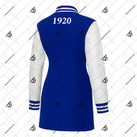 Griechische Zeta Phi Beta Schwesternschaft Kleidung Versandfertige Lange Letterman-Jacke Varsity-Kleid mit Kunstleder-Ärmeln