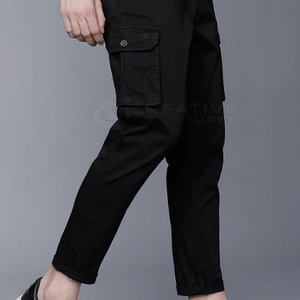 Pantalones cargo de cintura elástica ligeros rectos para hombre de nuevo diseño 100% algodón estilo callejero al mejor precio para adultos - Product Image 5