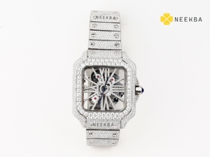 Reloj esqueleto Moissanite-100% Reloj mecánico hecho a mano Iced Out, reloj de pulsera popular con aspecto de diamante de la India - Product Image 5