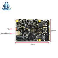 DEBIX 4 x ARM bras Cortex-A53 carte de développement industriel carte d'évaluation linux Ubuntu WIN 10 IOT i.MX 8M Plus