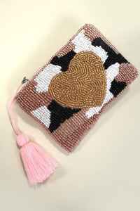 Pochette à monnaie perlée brodée à la main - Product Image 4