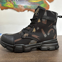 Nouvelles chaussures décontractées fabriquées en Chine, chaussures en cuir et en toile tendance, bottes tactiques, chaussures de protection du travail