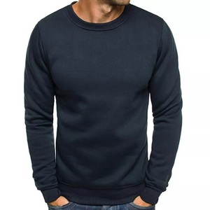 Sweat-shirt polaire antistatique 100% coton de haute qualité pour hommes hiver motif imprimé solide col rond hauts pullover Logo personnalisé-XS - Product Image 1