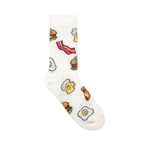 Funny Cartoon Food Crew <b>Socks</b> with Burger Beer Egg Design Knitted Cotton Custom Logo for <b>Women</b> Gift or Daily Use Wholesale - Product Image 6