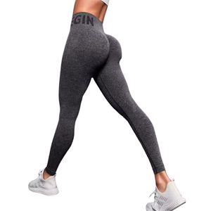 Womens High Waist Seamless Scrunch <b>Leggings</b> Summer Sports Gym Workout Joggers for Run Yoga Training Solid <b>Pattern</b> - Product Image 4