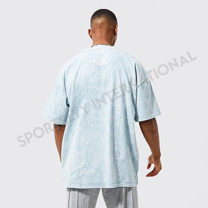 เสื้อยืดโอเวอร์ไซส์ทรงหลวมสไตล์วินเทจ ผ้าคอตตอนถัก 100% คุณภาพสูง น้ำหนัก 280 กรัม สีพื้น แฟชั่นลำลองสำหรับผู้ชาย - Product Image 2