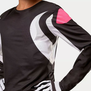 Camiseta de motocicleta para mujer personalizada OEM con impresión de diseño de logotipo de tela transpirable ligera y soporte de etiqueta privada - Product Image 5