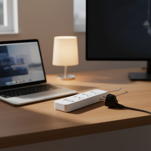 ที่ชาร์จอเนกประสงค์ T14 2M 2500W ปลั๊ก EU สีขาว พร้อมปลั๊ก 3 ช่อง และพอร์ต USB 3 ช่อง - Product Image 3
