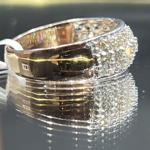 AuthElegant Anillo de diamante natural en 14K 18K Oro Joyería de lujo para ella Joyería de diamante natural - Product Image 5