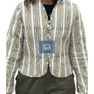 Venta al por mayor indio hecho a mano Chaqueta de algodón acolchado Jaipuri Vintage algodón Kantha chaqueta sin mangas Reversible indio hecho a mano Kanth - Product Image 2