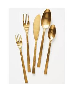 Nouveau ensemble de couverts en métal faits à la main de style américain avec poignée en laiton couverts et vaisselle utiliser une cuillère fourchette et un ensemble de couteaux - Product Image 1