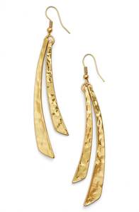 Pendientes únicos hechos a mano de latón de color plateado con diseño de grabado, joyería de moda con Latón chapado para mujer - Product Image 5