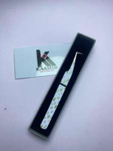 Pince à épiler d'extension de cils de revêtement de papier de botte de volume de précision à pointe fine fabriquée chez Kaamir Instruments - Product Image 5