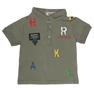 เสื้อยืดแขนสั้นสำหรับเด็กชายเชส วาเลว์ 9-12 เดือน-สีเขียว พีซี เจอร์ซีย์ - Product Image 1