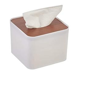 Boîte à serviettes en bois artisanale, design personnalisé, finition blanc laqué, pour la décoration de table de mariage. - Product Image 1