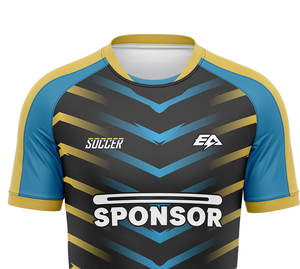 เสื้อฟุตบอลโพลีเอสเตอร์100% สั่งทำโลโก้ได้ผ้านุ่มชื่อเลขเสื้อสโมสรแบบสั่งทำ - Product Image 3