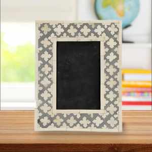 Cadre photo en os incrusté de qualité supérieure, écologique, fait à la main, pour table |   Cadre décoratif pour cadeaux et usage intérieur - Product Image 5