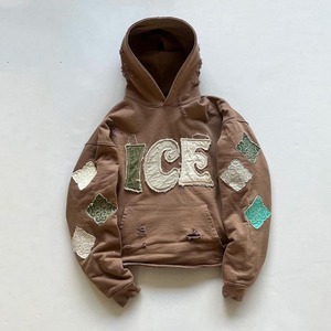 Custom Distressed Hoodie with Ripped Design 400 GSM <b>Jumper</b> Oversized and Streetwear Style Solid Pattern Cotton for Winter - Product Image 1