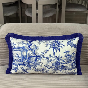 Double-Sided Printed Decorative Fringed Cushion <b>Cover</b> 35x50 Raschel Fabric Luxury <b>Throw</b> Pillow Case for <b>Sofa</b> Living Room Home NF - Product Image 2