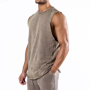 Estilo único correr culturismo desgaste hombres camiseta sin mangas entrenamiento gimnasio sin mangas nueva moda camiseta sin mangas Fitness Tops hombres - Product Image 5